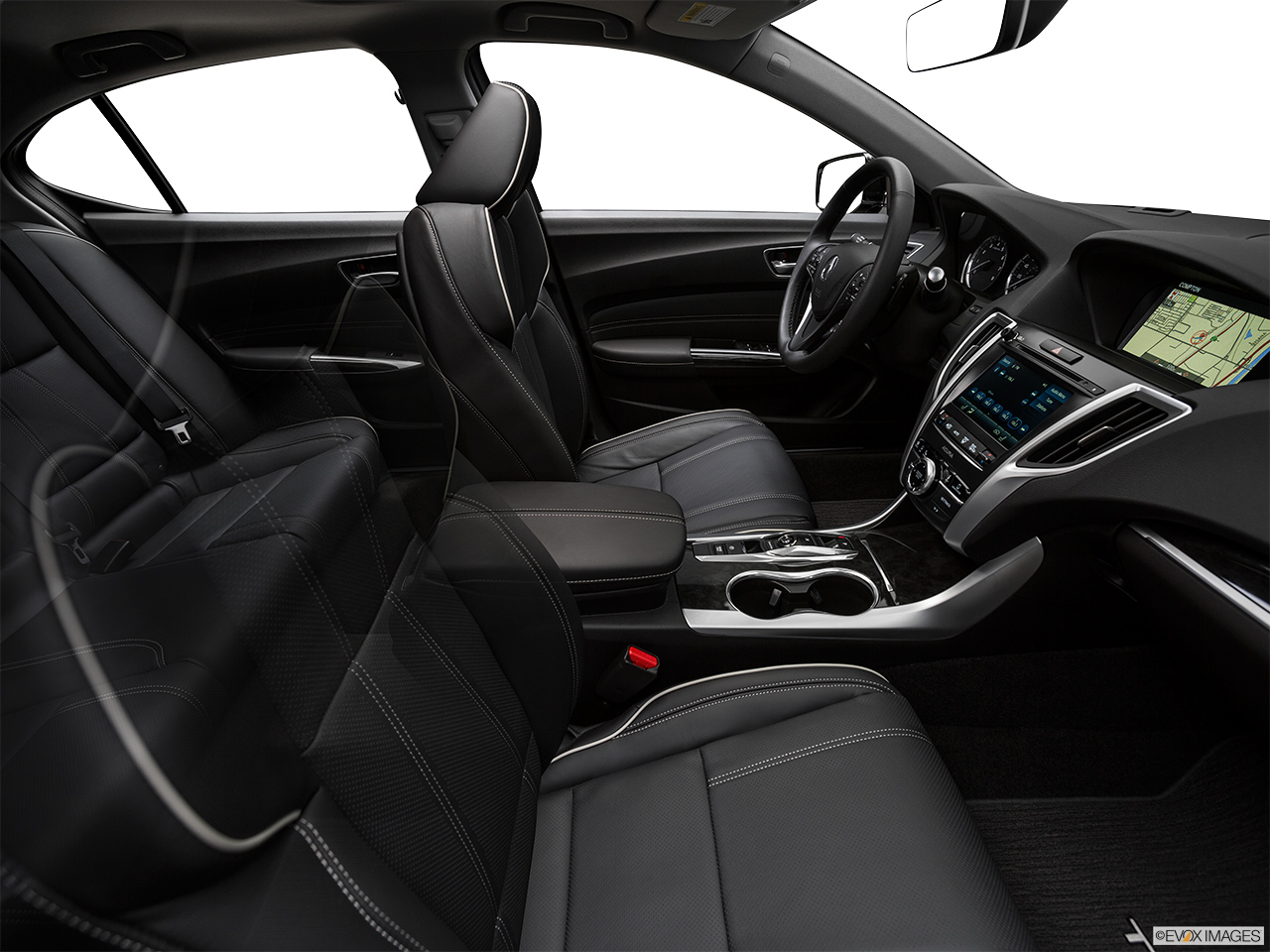 2018 Acura TLX 3.5L Fake Buck Shot - Interior from Passenger B pillar. 