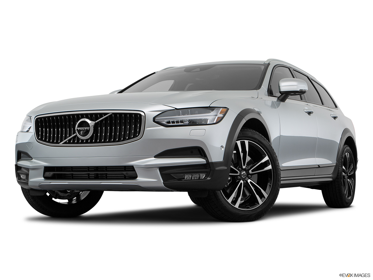 2019 Volvo V90 Cross Country T5 Front angle view, low wide perspective. 