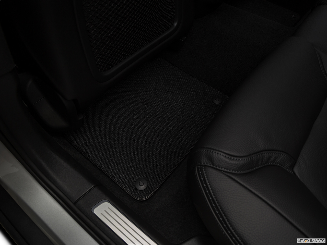 2019 Volvo V90 Cross Country T5 Rear driver's side floor mat. Mid-seat level from outside looking in. 