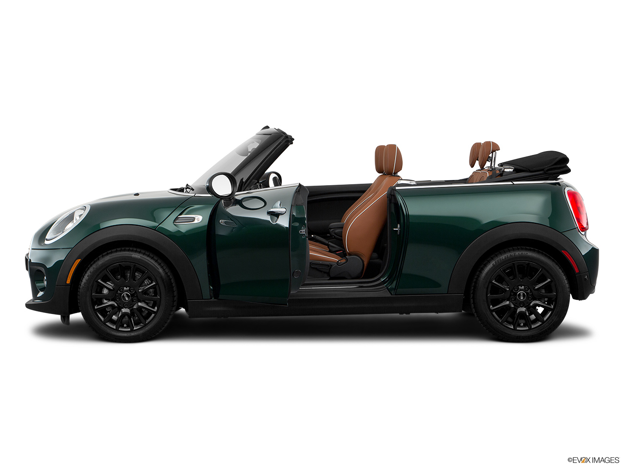 2018 Mini Convertible  Cooper Driver's side profile with drivers side door open. 