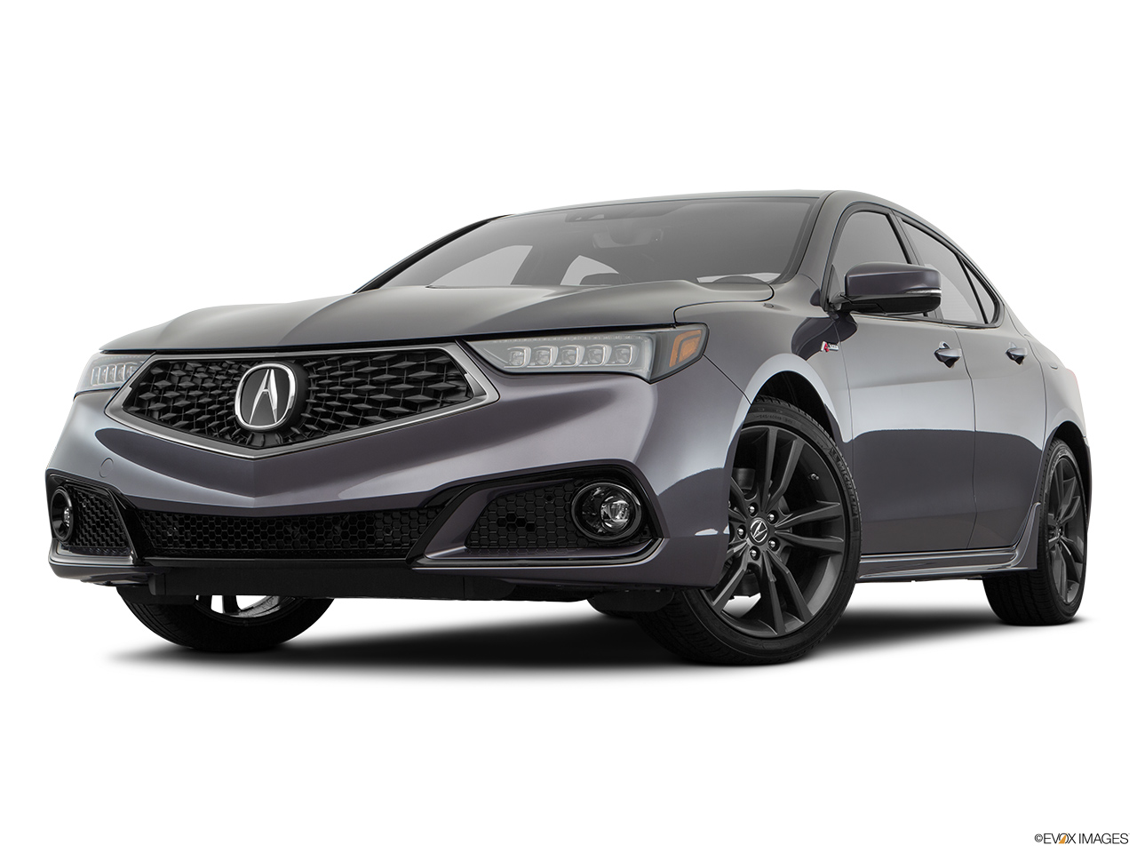 2020 Acura TLX 3.5L Front angle view, low wide perspective. 