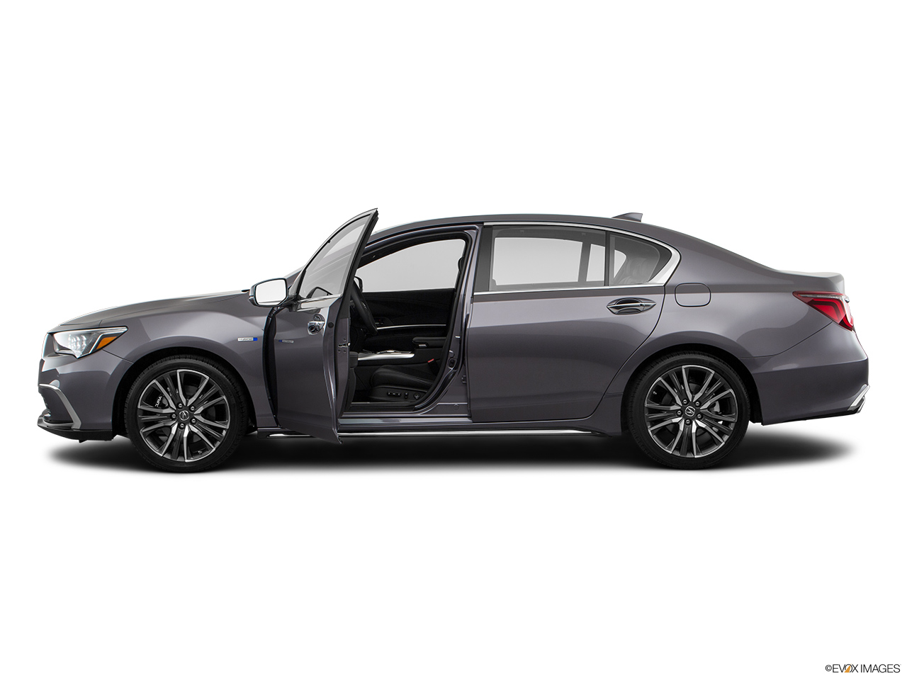 2020 Acura RLX Sport Hybrid SH-AWD Driver's side profile with drivers side door open. 