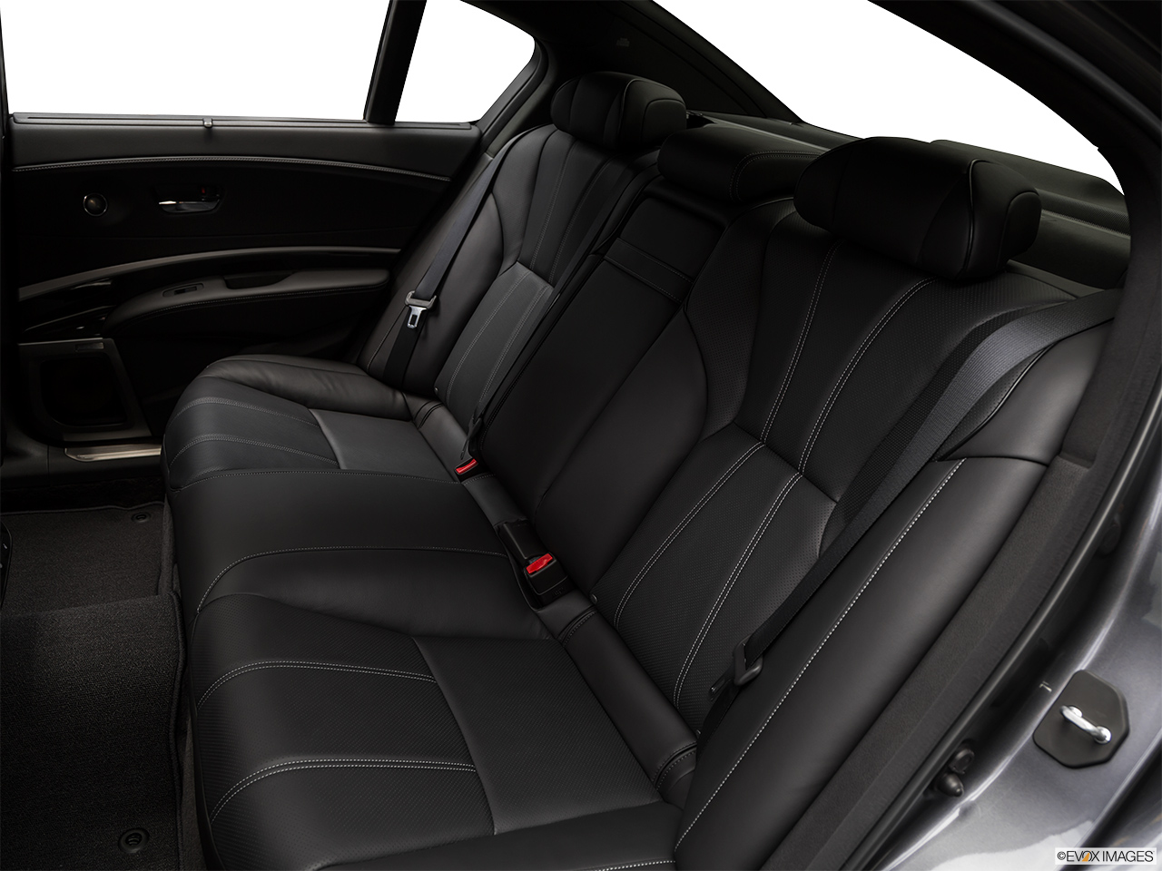 2020 Acura RLX Sport Hybrid SH-AWD Rear seats from Drivers Side. 
