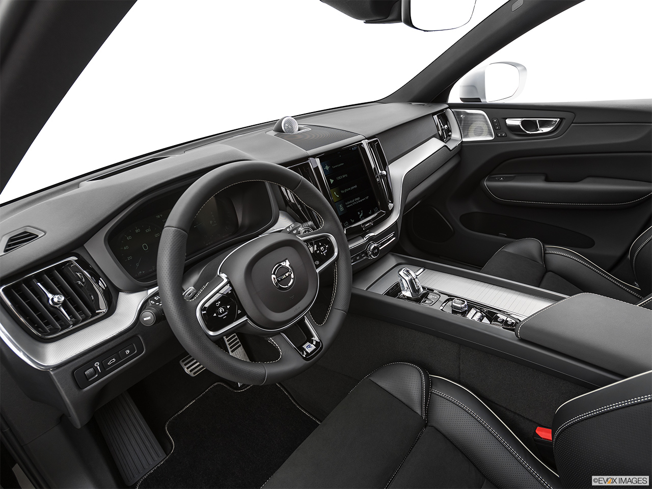 2019 Volvo XC60 T8 R-Design eAWD Plug-in Hybrid Interior Hero (driver's side). 
