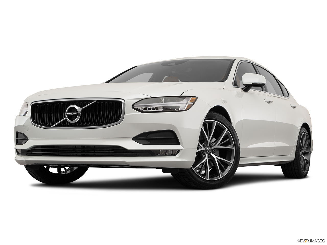 2019 Volvo S90 T5 Momentum Front angle view, low wide perspective. 