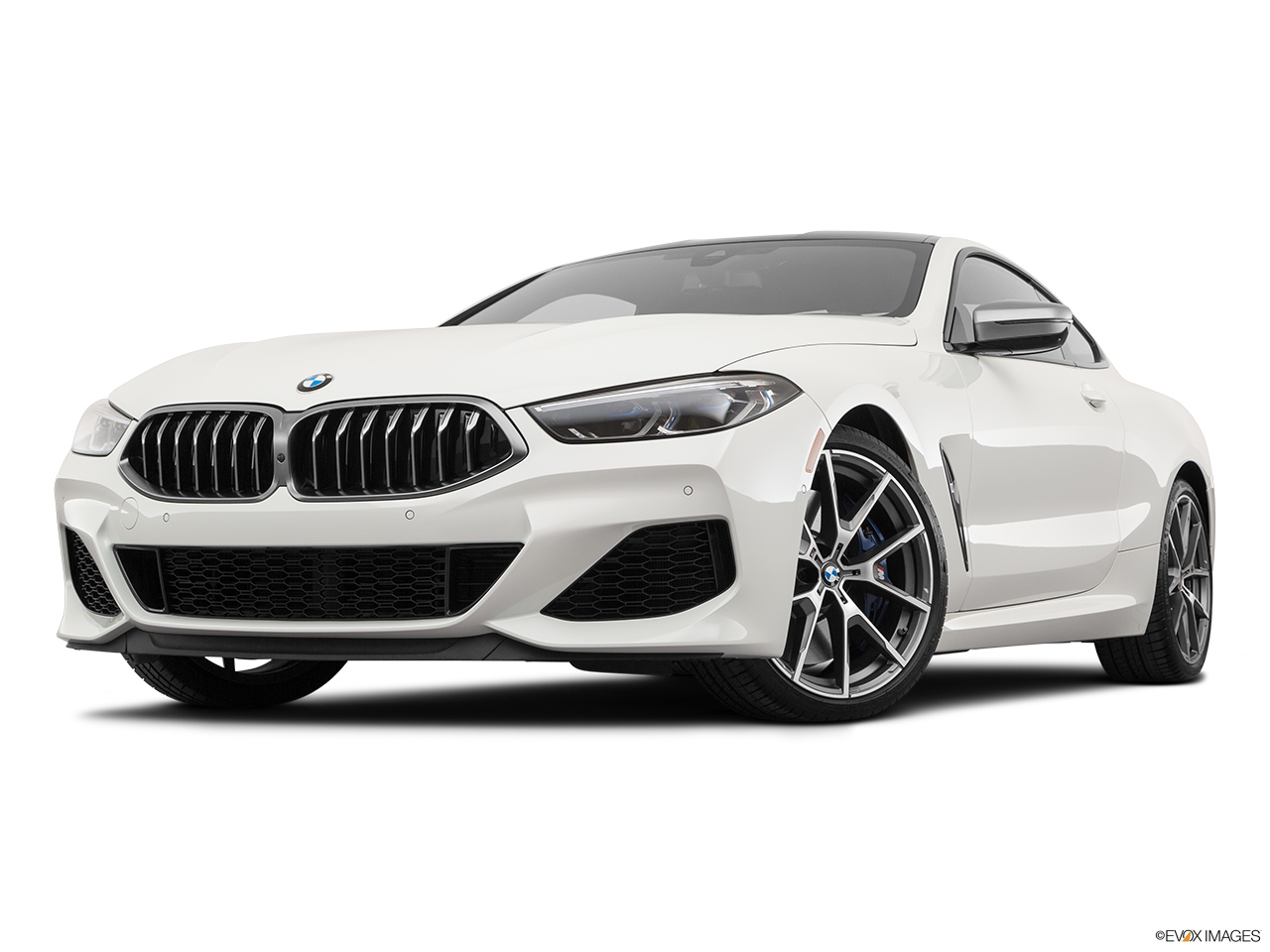 2019 BMW 8-series M850i xDrive Front angle view, low wide perspective. 
