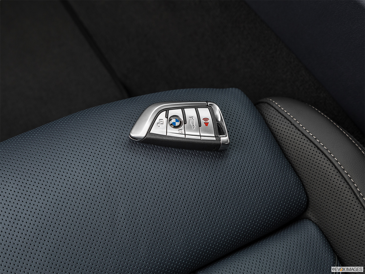 2019 BMW 8-series M850i xDrive Key fob on driver's seat. 