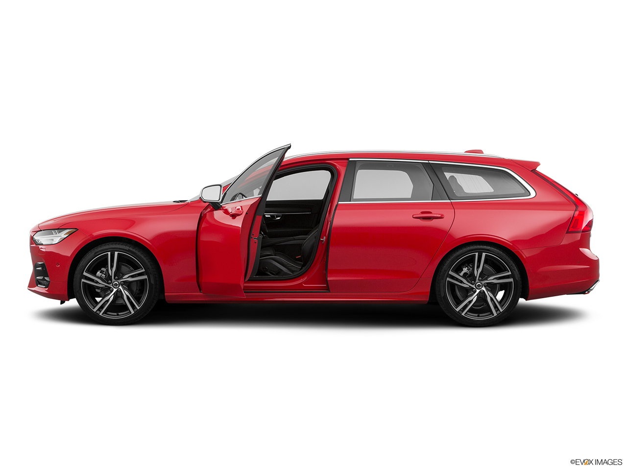 2019 Volvo V90 T5 R-Design Driver's side profile with drivers side door open. 