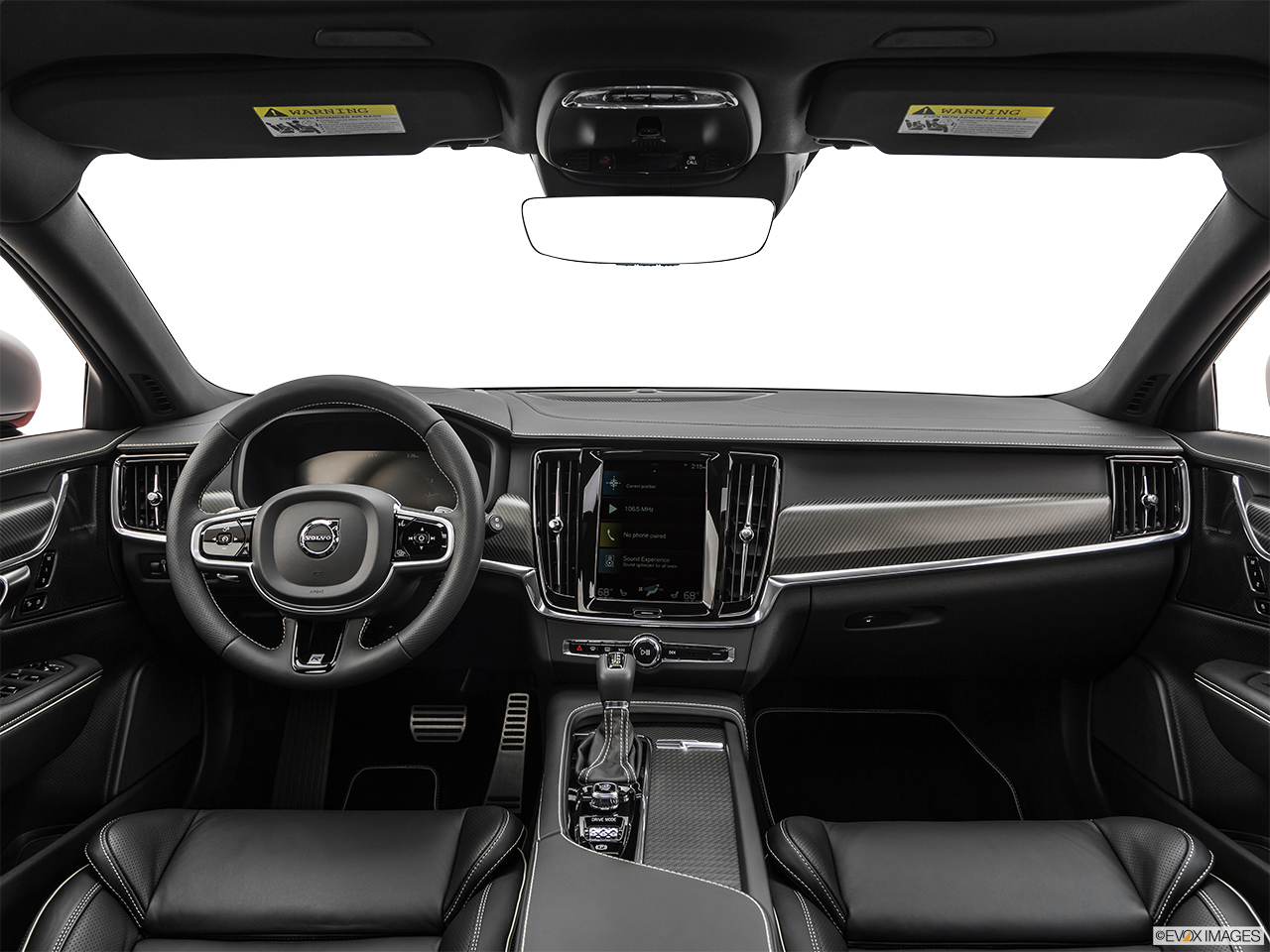2019 Volvo V90 T5 R-Design Centered wide dash shot 