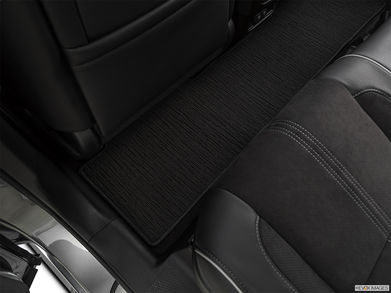 2020 Acura MDX Base Rear driver's side floor mat. Mid-seat level from outside looking in. 