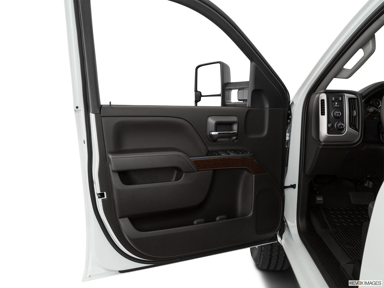 2019 GMC Sierra 2500HD SLE Inside of driver's side open door, window open. 