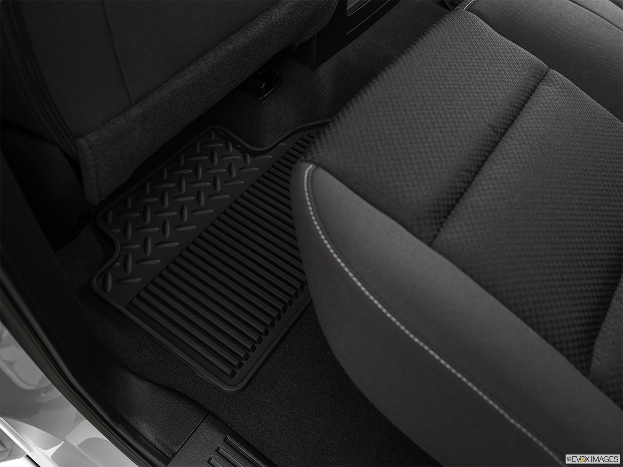2019 GMC Sierra 2500HD SLE Rear driver's side floor mat. Mid-seat level from outside looking in. 