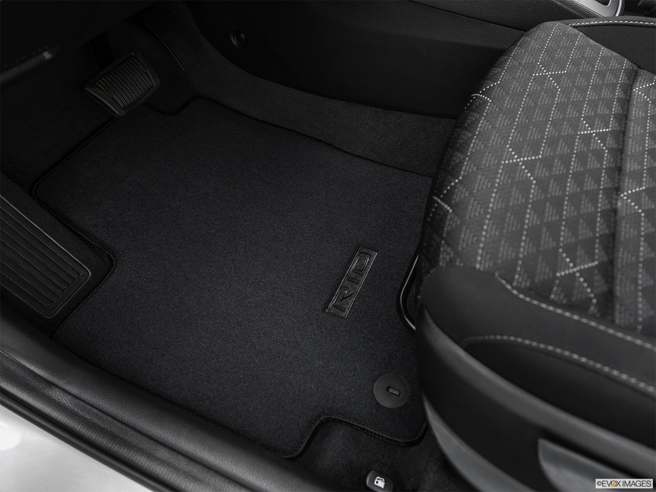 2019 Kia Rio 5-door S Driver's floor mat and pedals. Mid-seat level from outside looking in. 