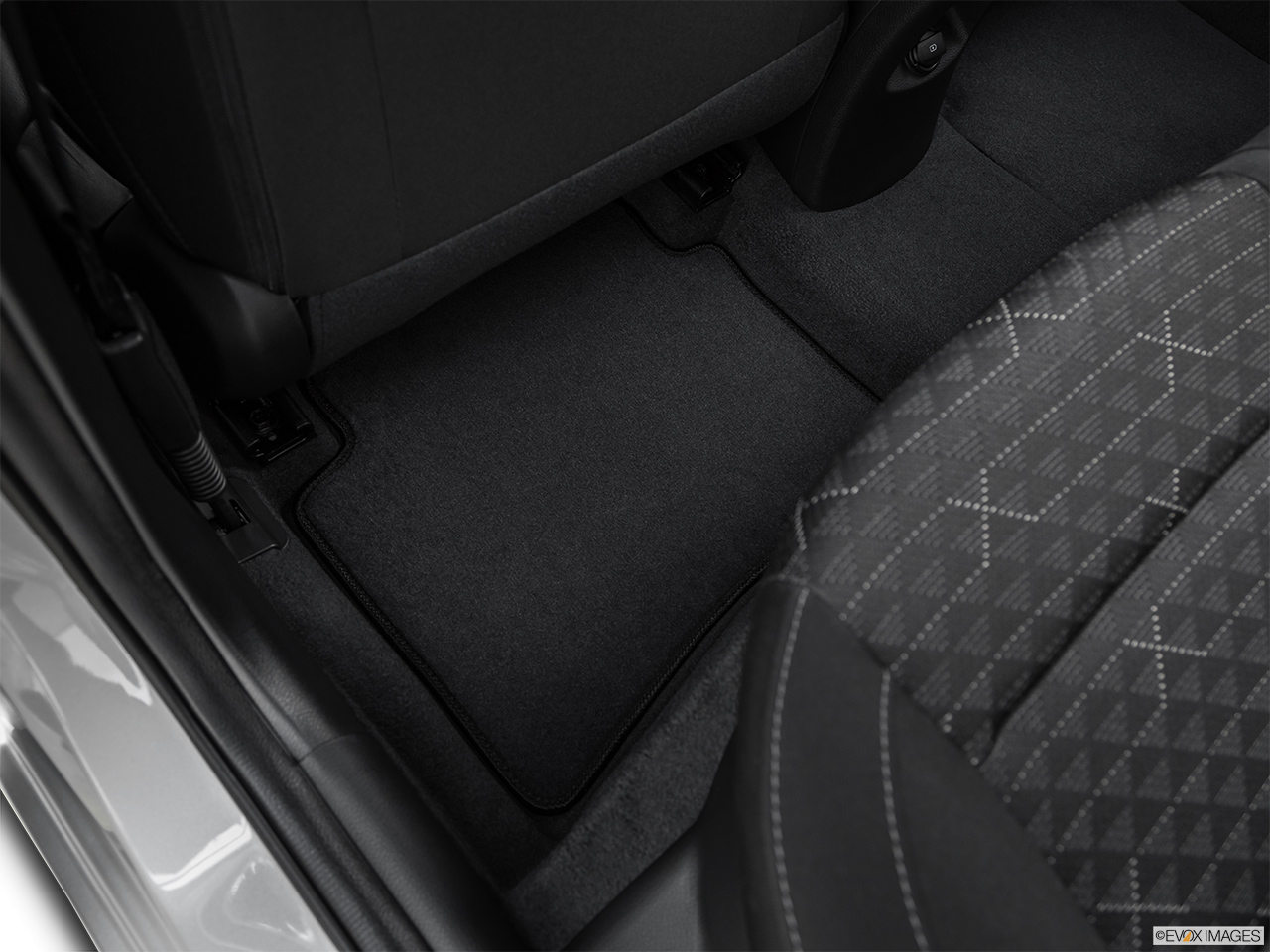 2020 Kia Rio 5-door S Rear driver's side floor mat. Mid-seat level from outside looking in. 