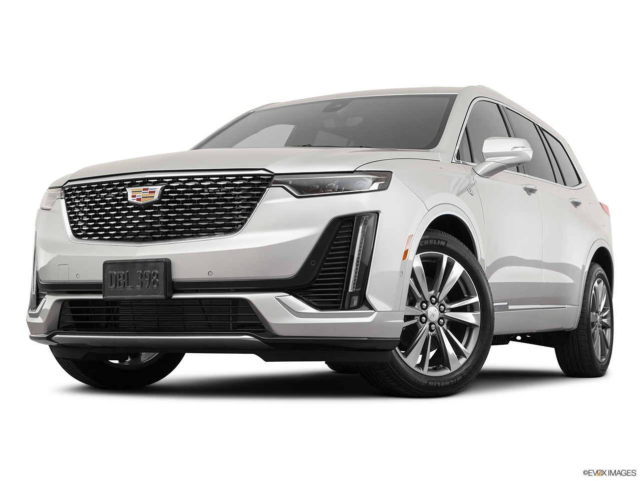 2020 Cadillac XT6 Premium Luxury Front angle view, low wide perspective. 