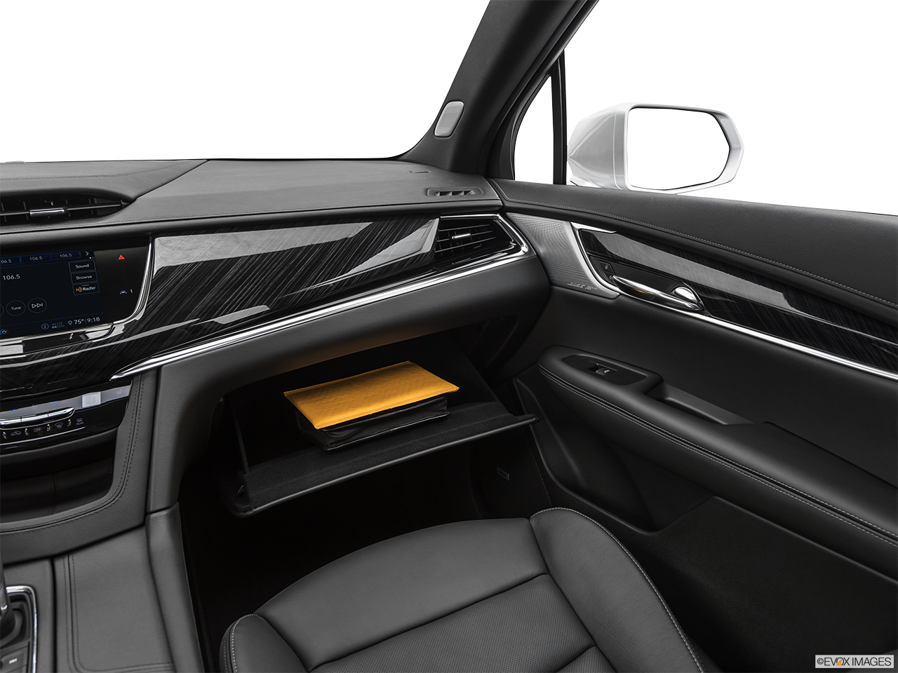 2020 Cadillac XT6 Premium Luxury Glove box open. 