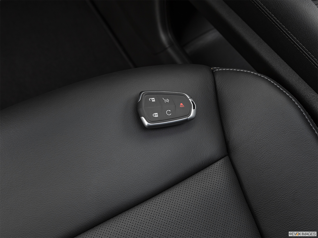 2020 Cadillac XT6 Premium Luxury Key fob on driver's seat. 