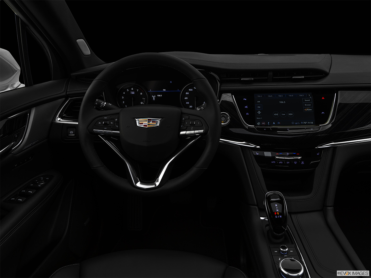 2020 Cadillac XT6 Premium Luxury Centered wide dash shot - "night" shot. 