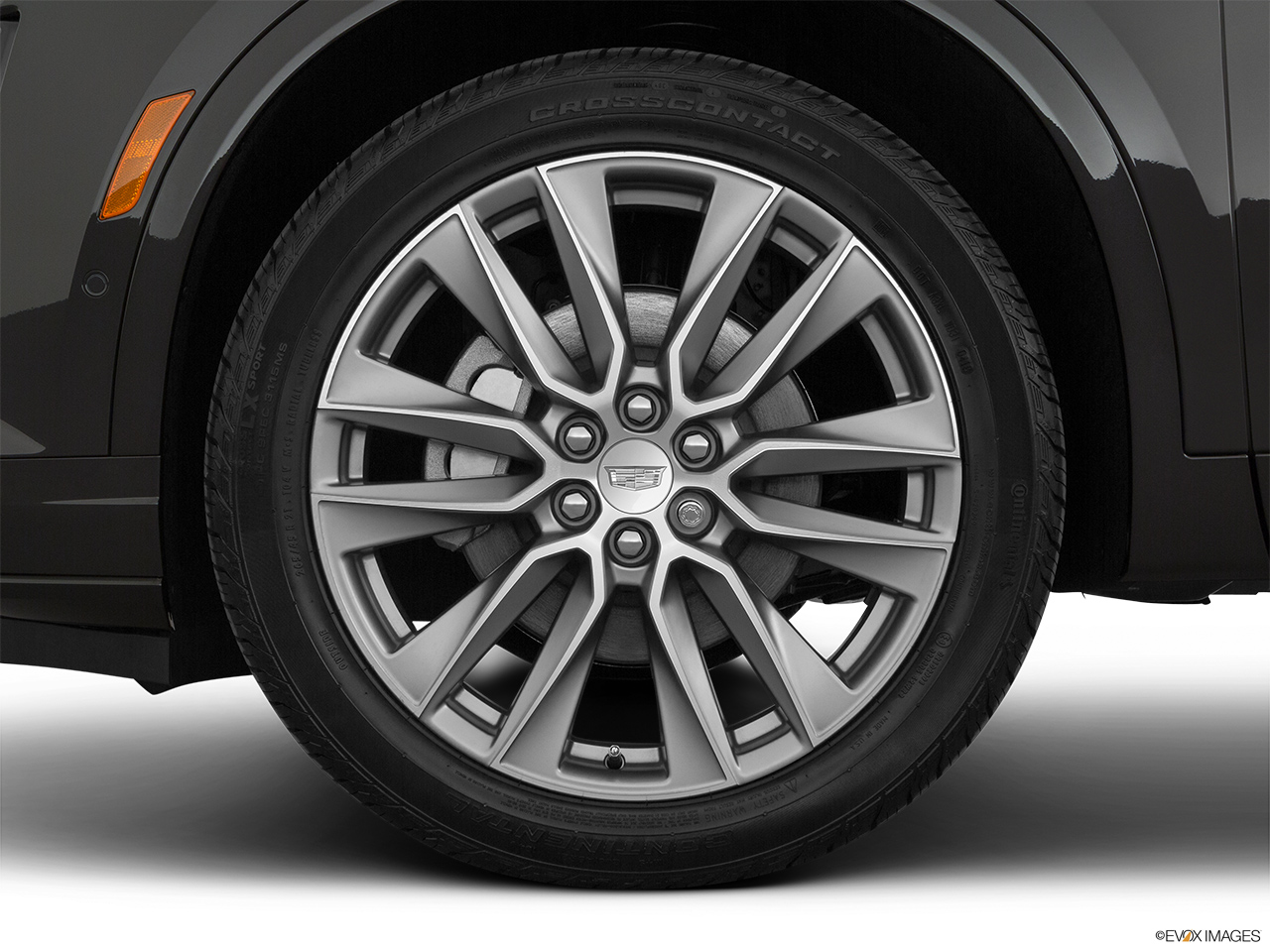 2020 Cadillac XT6 Sport Front Drivers side wheel at profile. 