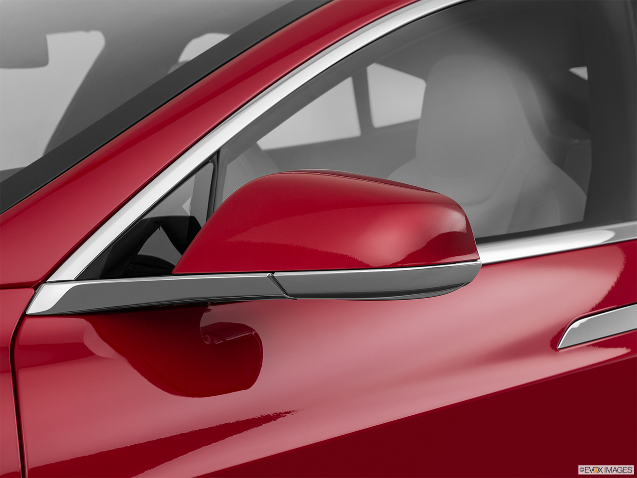 2019 Tesla Model S P100D Driver's side mirror, 3_4 rear 