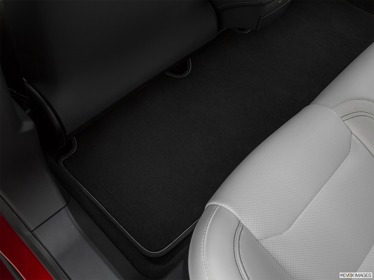 2019 Tesla Model S P100D Rear driver's side floor mat. Mid-seat level from outside looking in. 