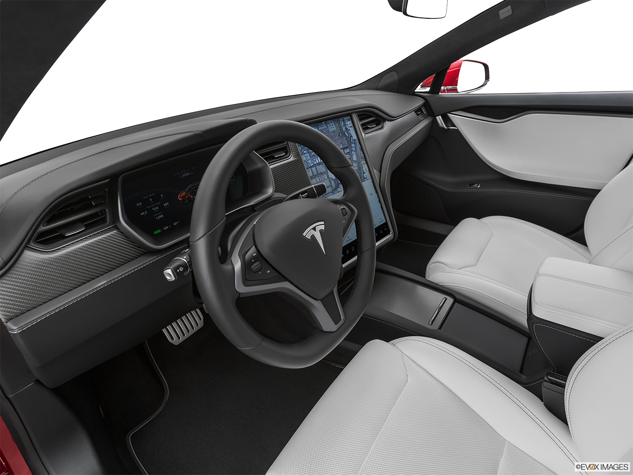 2019 Tesla Model S P100D Interior Hero (driver's side). 