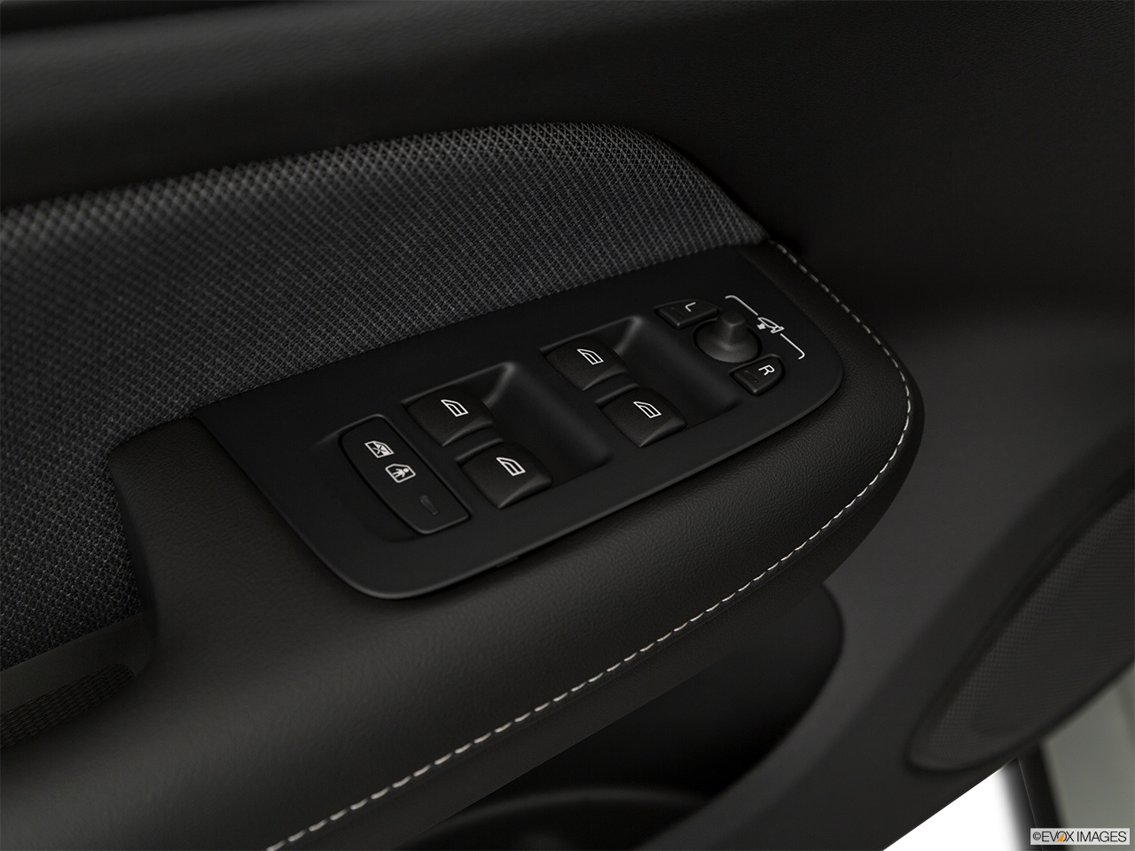 2020 Volvo S60 T8 R-Design eAWD Plug-in Hybrid Driver's side inside window controls. 