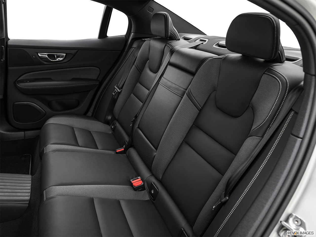 2020 Volvo S60 T8 R-Design eAWD Plug-in Hybrid Rear seats from Drivers Side. 