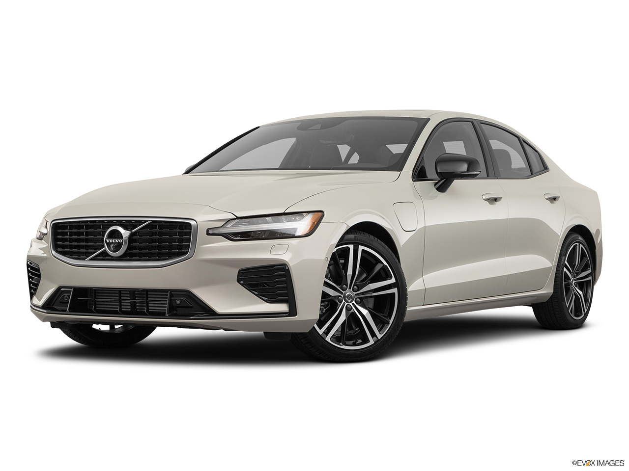2020 Volvo S60 T8 R-Design eAWD Plug-in Hybrid Front angle medium view. 