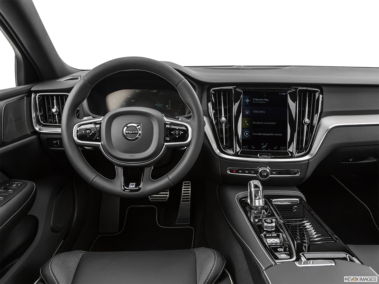2020 Volvo S60 T8 R-Design eAWD Plug-in Hybrid Steering wheel/Center Console. 
