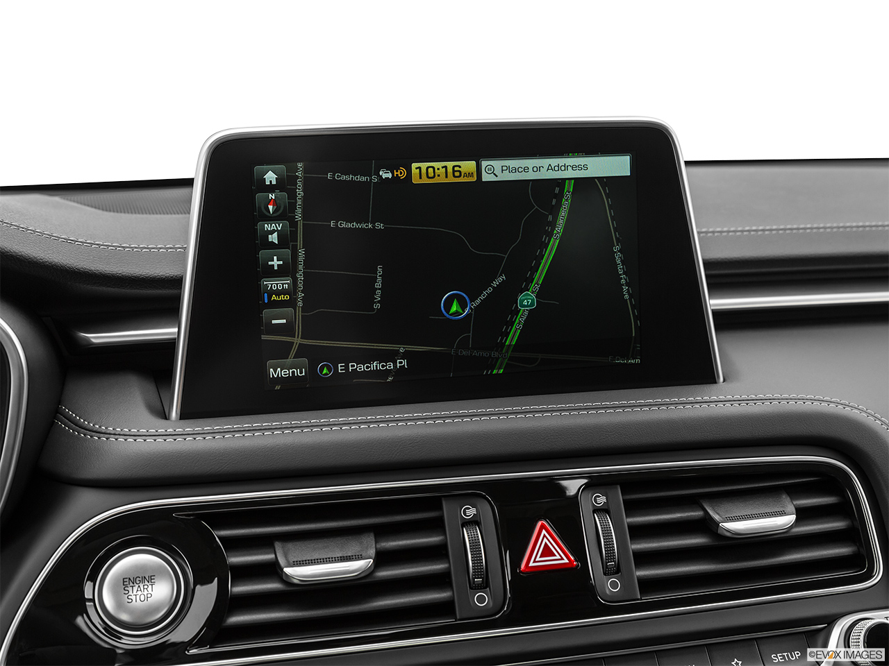 2020 Genesis G70 3.3T Elite Driver position view of navigation system. 