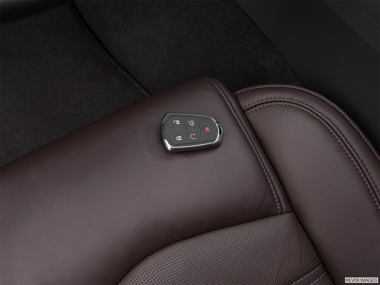 2019 Cadillac CT6-V Base Key fob on driver's seat. 