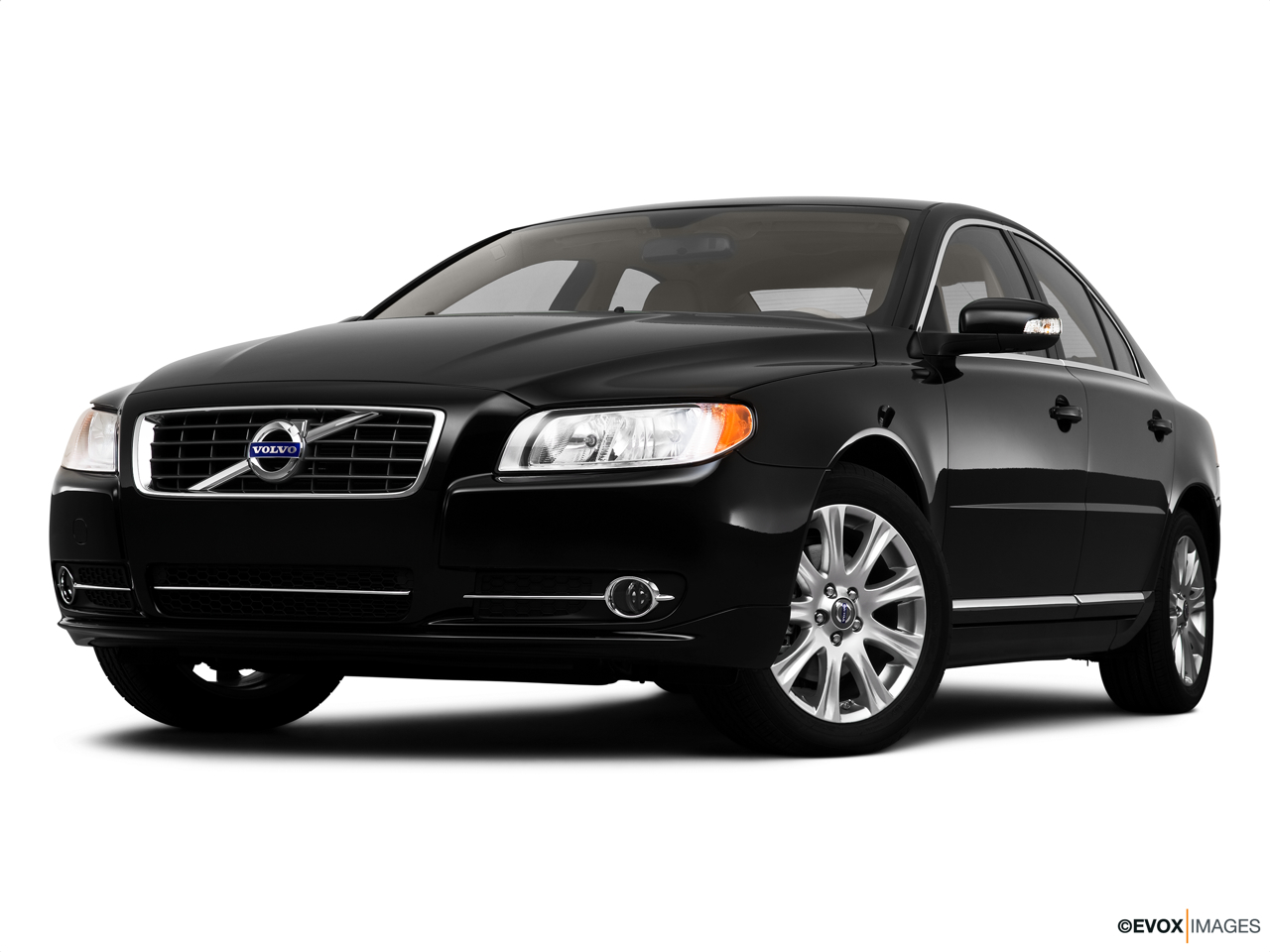 2010 Volvo S80 3.2 Front angle view, low wide perspective. 