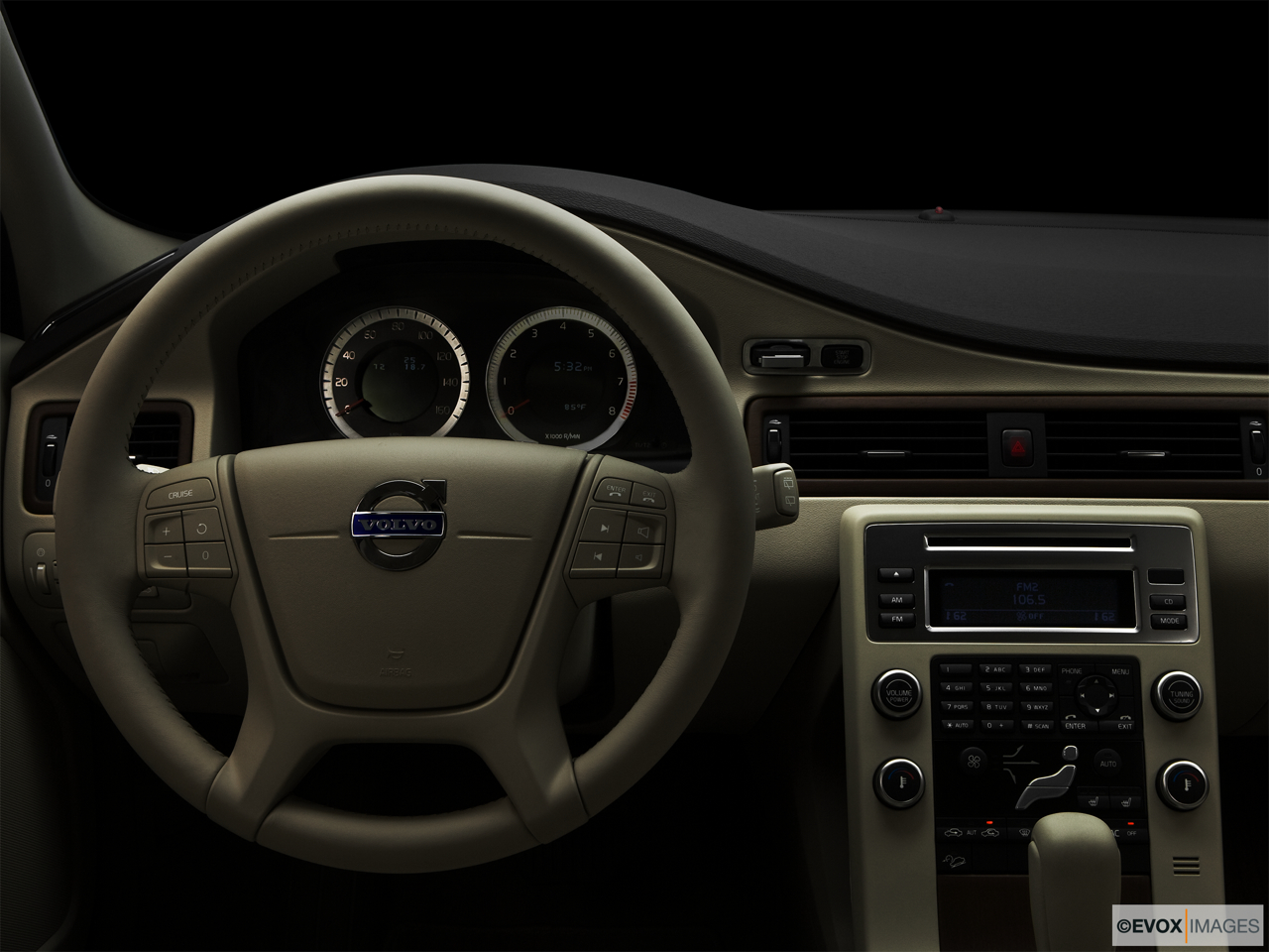 2010 Volvo XC70 3.2 AWD Centered wide dash shot - "night" shot. 