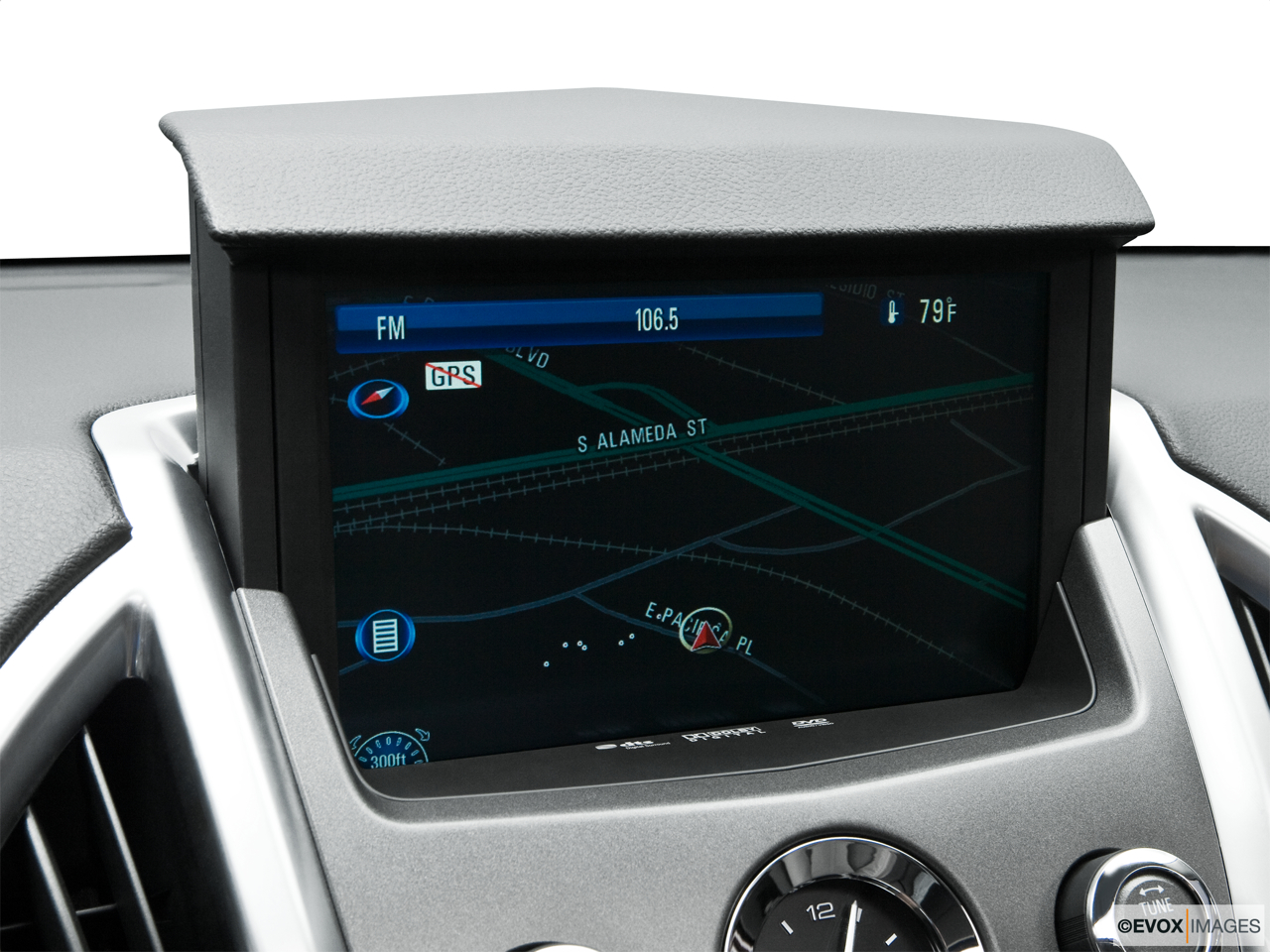 2010 Cadillac SRX Crossover Premium Collection Driver position view of navigation system. 