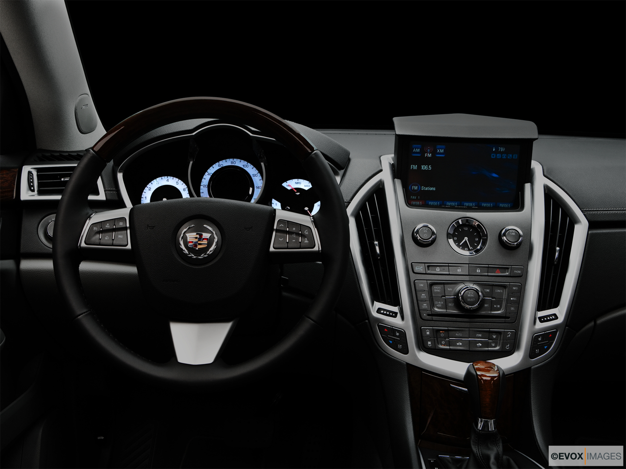 2010 Cadillac SRX Crossover Premium Collection Centered wide dash shot - "night" shot. 