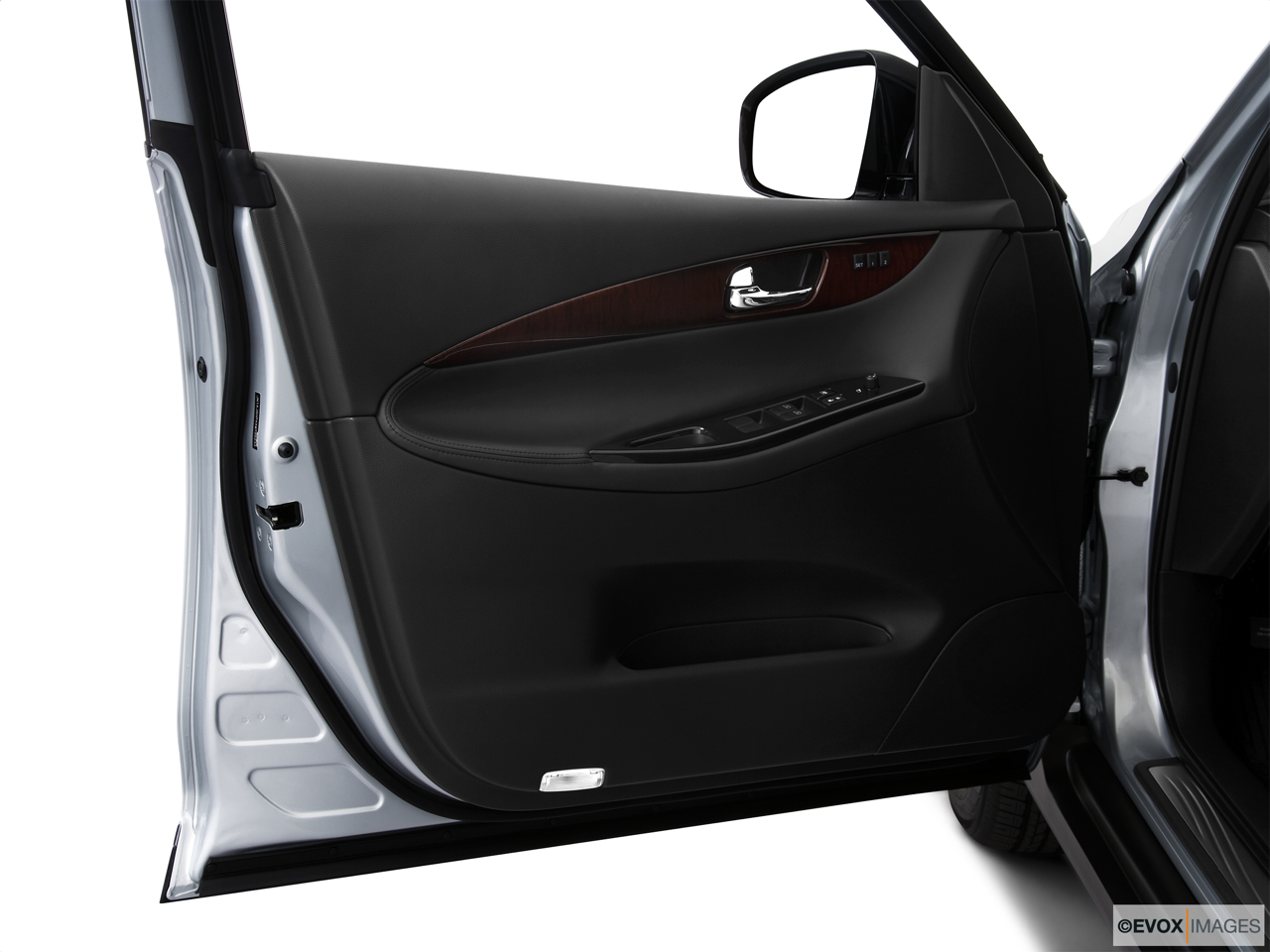 2010 Infiniti EX EX35 Journey Inside of driver's side open door, window open. 