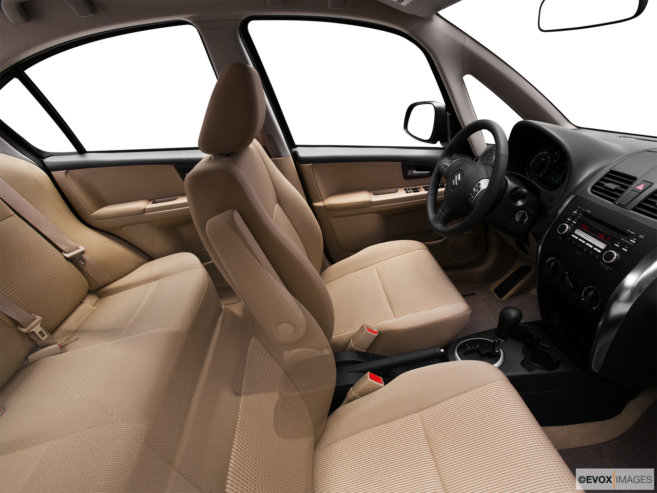 2010 Suzuki SX4 LE Popular Fake Buck Shot - Interior from Passenger B pillar. 