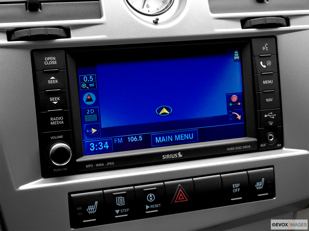2010 Chrysler Sebring Touring Driver position view of navigation system. 