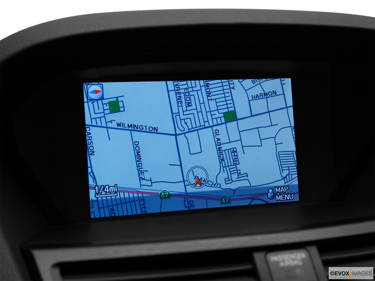 2010 Acura ZDX ZDX Advance Driver position view of navigation system. 