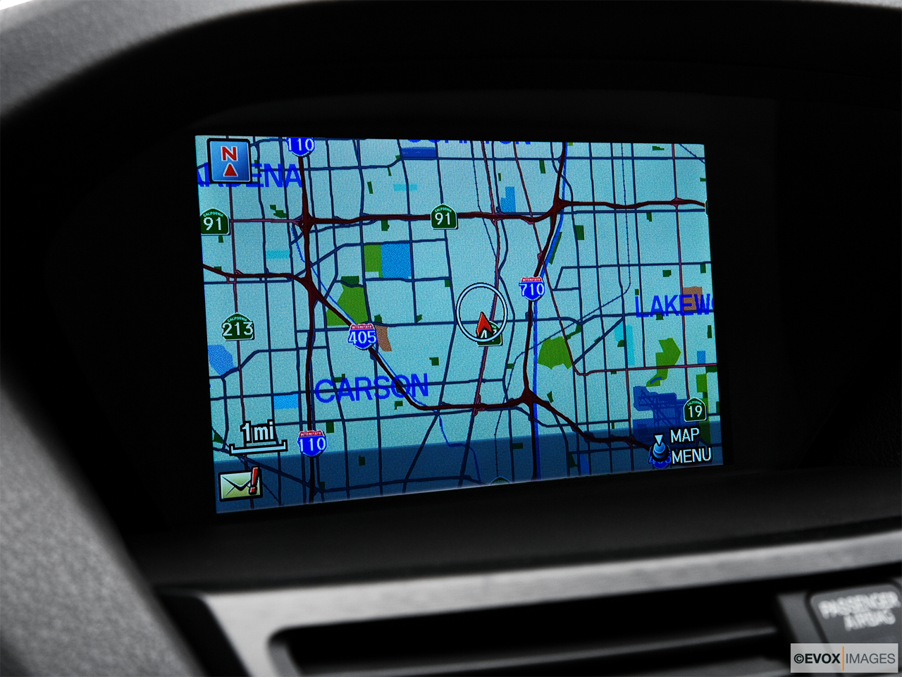 2010 Acura ZDX ZDX Technology Driver position view of navigation system. 