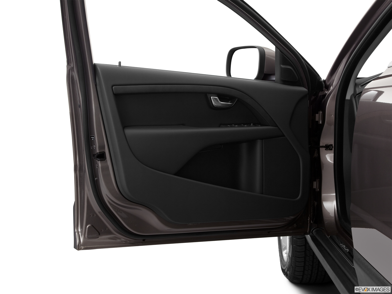 2011 Volvo XC70 3.2 Inside of driver's side open door, window open. 
