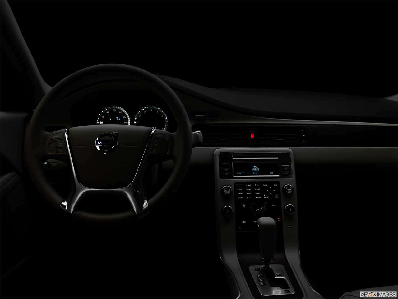 2011 Volvo S80 3.2 Centered wide dash shot - "night" shot. 
