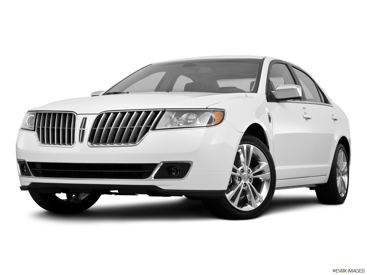 2011 Lincoln MKZ Base Front angle view, low wide perspective. 
