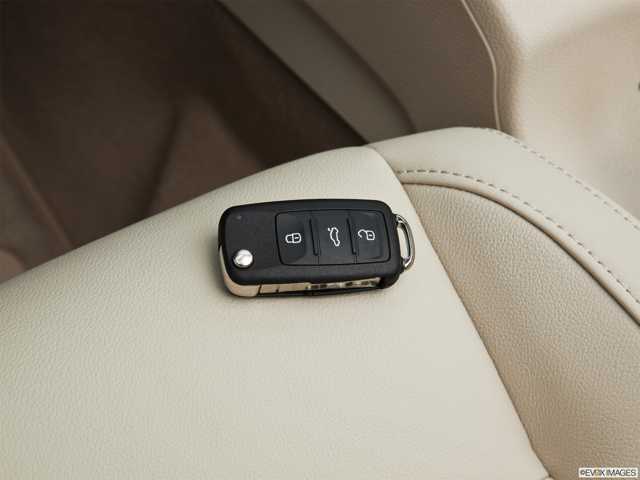 2011 Volkswagen Eos Lux Key fob on driver's seat. 