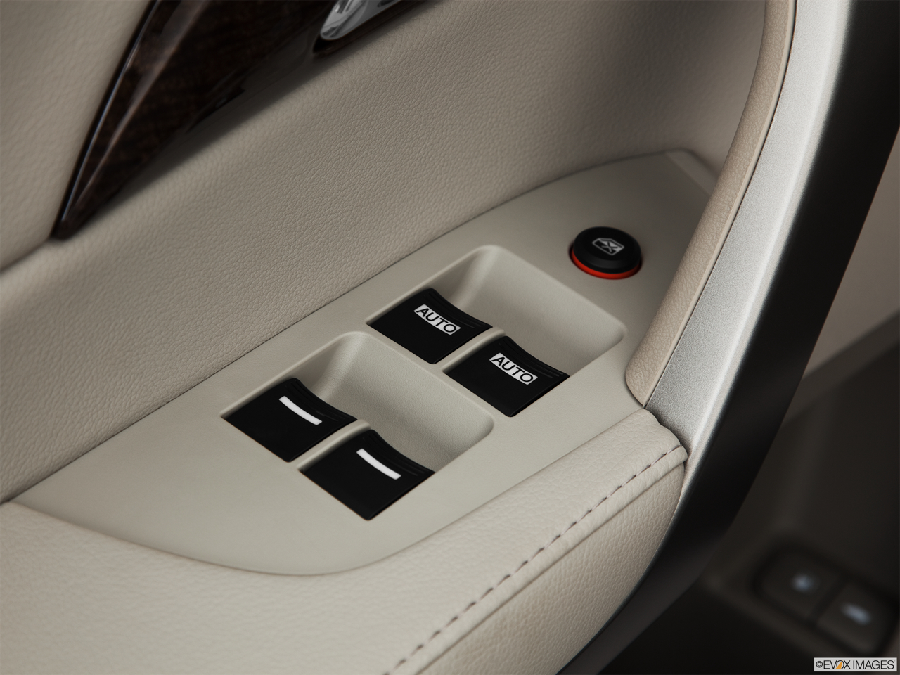 2011 Acura MDX Base Driver's side inside window controls. 