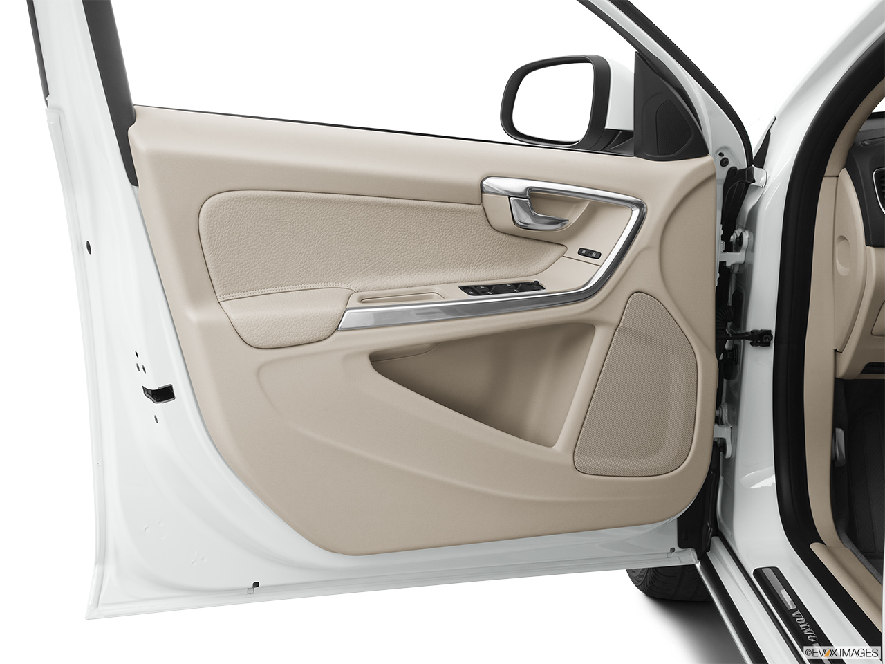 2011 Volvo S60 T6 A Inside of driver's side open door, window open. 