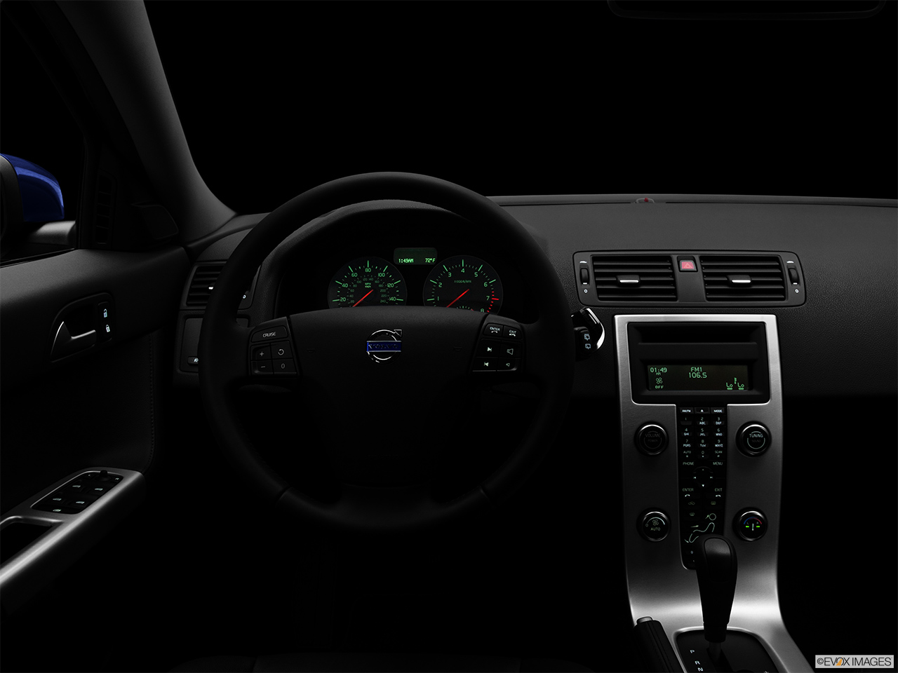 2011 Volvo V50 T5 Centered wide dash shot - "night" shot. 