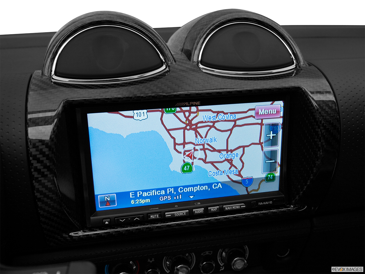 2010 Tesla Roadster sport Driver position view of navigation system. 