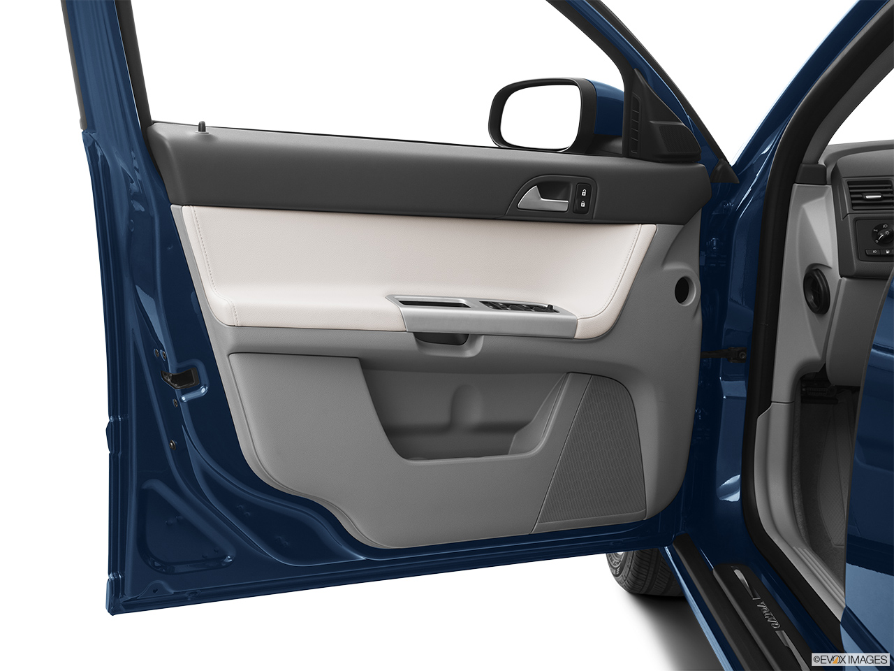 2011 Volvo S40 T5 A Inside of driver's side open door, window open. 